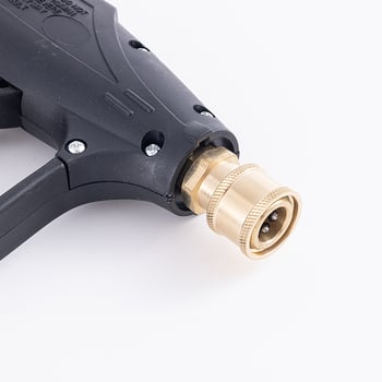 Hordozható magasnyomású autómosó pisztoly réz csúccsal és mérnöki műanyag markolattal, 300 bar nyomás, 10 m sugár