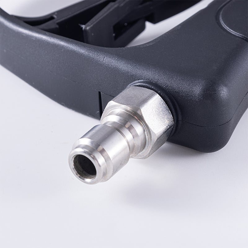 Hordozható magasnyomású autómosó pisztoly réz csúccsal és mérnöki műanyag markolattal, 300 bar nyomás, 10 m sugár