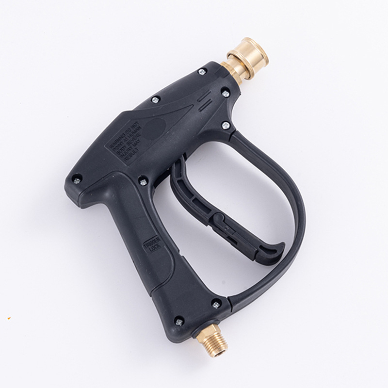 Hordozható magasnyomású autómosó pisztoly réz csúccsal és mérnöki műanyag markolattal, 300 bar nyomás, 10 m sugár