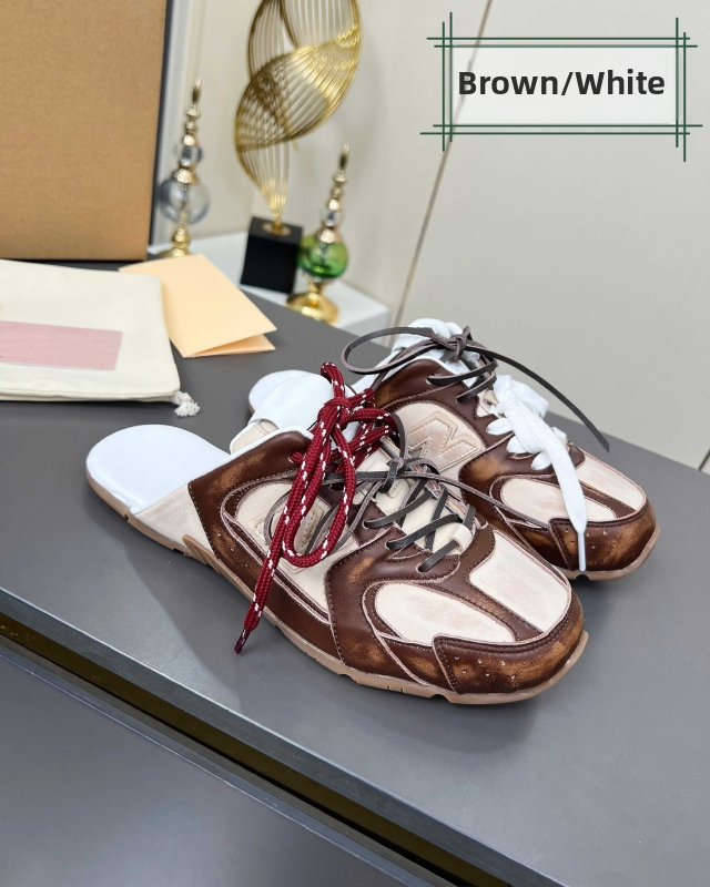 Miaojia 530 obojeno blokirane slip-on papuče, vintage izgreban stil, svakodnevne tenisice s vezicama i zatvorenim prstima