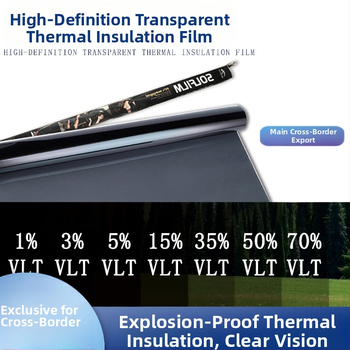 Fólia pre sklo auta - PP materiál, hlavné zloženie tkaniny 80/20, samolepiaca, 1 vrstva, jednobarevný vzor, Baimoxi