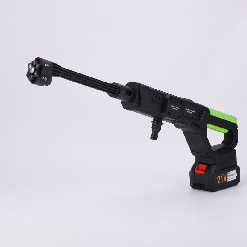 Pistol portabil de spălat auto cu baterie litiu, 21V, 285W, debit 4,1 kg, greutate 1,1 kg