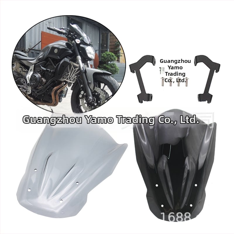 Veterný štít pre Yamaha MT-07/FZ-07 (2013-2017), AMOTIME, PC, hmotnosť 0.5