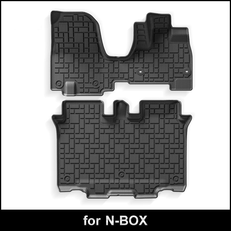 Подложки за пода за Honda N-Box JF5/JF6 с дясно управление – пълен комплект TPE подложки за пода и багажника, покритие за 23 модела, възможност за персонализация