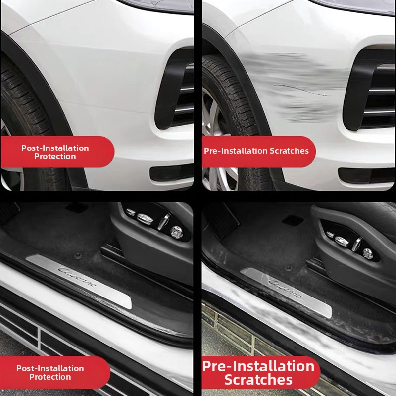 Wistar TPH Akril Anti-kolizijska Traka za Prag Automobila – Transparentni Uzorak, Montaža Pomoću Usisne Čašice