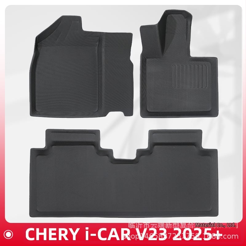 Podlahové rohože a rohoňka kufra pre Chery i-CAR V23 2025 — 3D dizajn, XPE materiál do všetkých poveternostných podmienok, potlačené logo, Phyloris, modelovo špecifické prispôsobenie