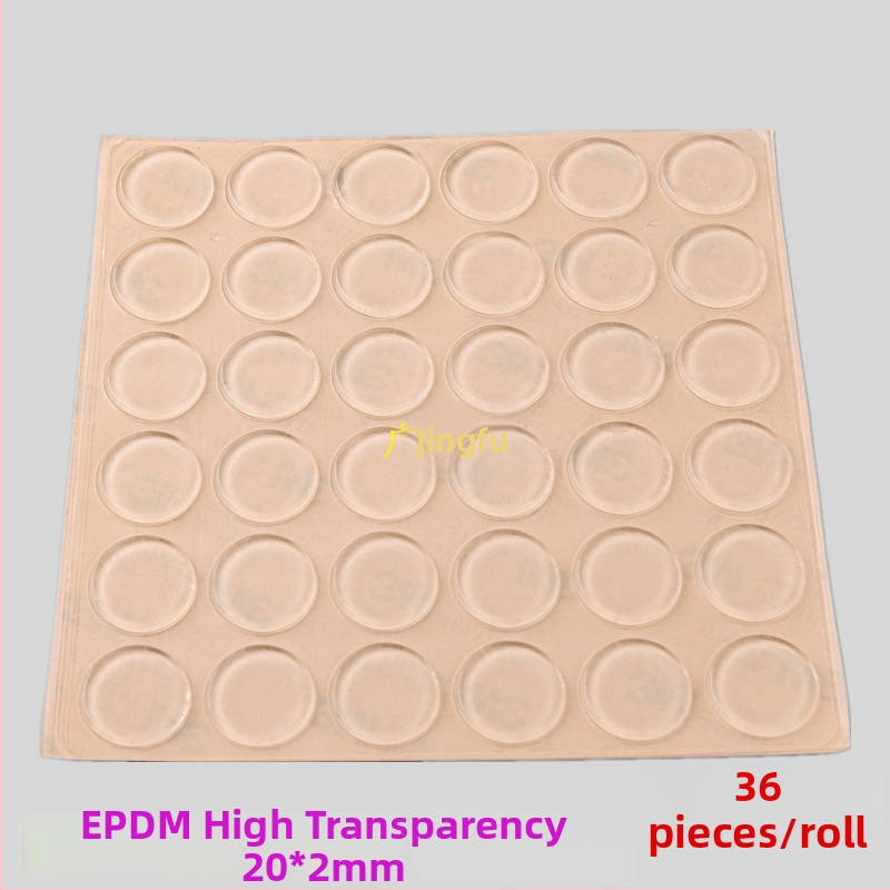 EPDM vysokopriehľadné lepiace tlmiace podložky na skrinky a dvere — zníženie hluku, tlmenie nárazov, protiskĺzová tesniaca podložka; vhodné pre elektroniku, nábytok, čajové súpravy, remeslá; pôvod: Čínska pevnina