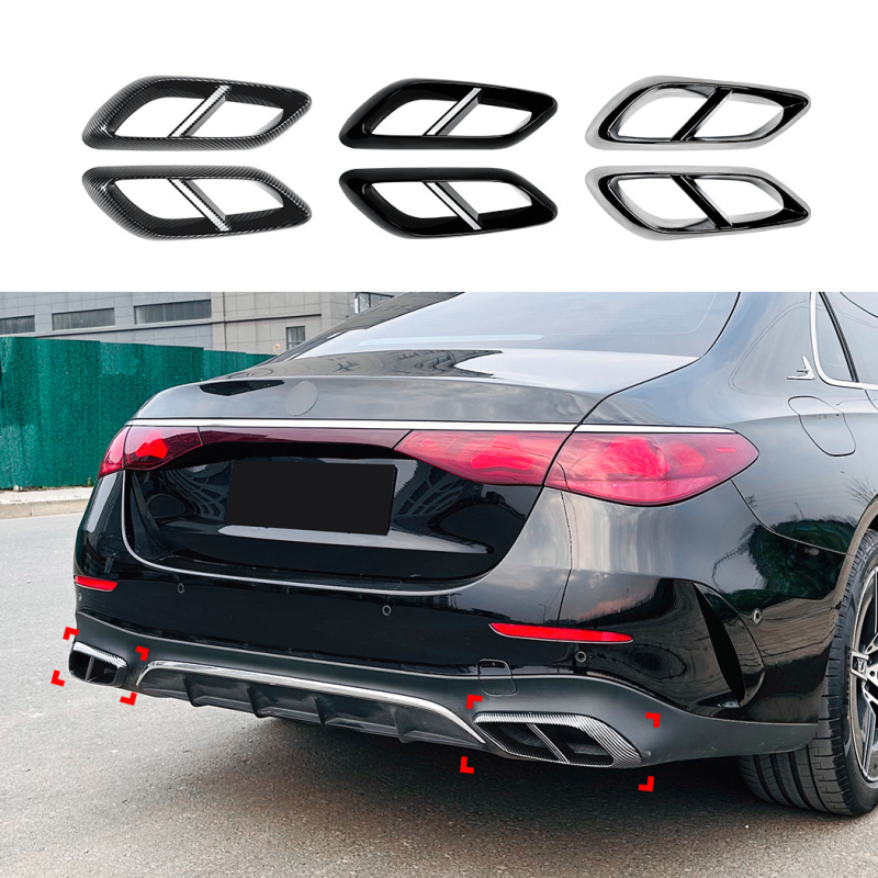 Mercedes-Benz E-Class četverostruki završni izduvni okvir — dekorativna pločica, kompatibilna sa 24 modela