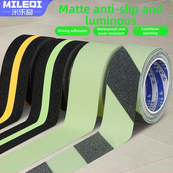 Foszforeszkáló matt felületű csúszásmentes lépcsőszalag, PVC alap, gumibasú ragasztó