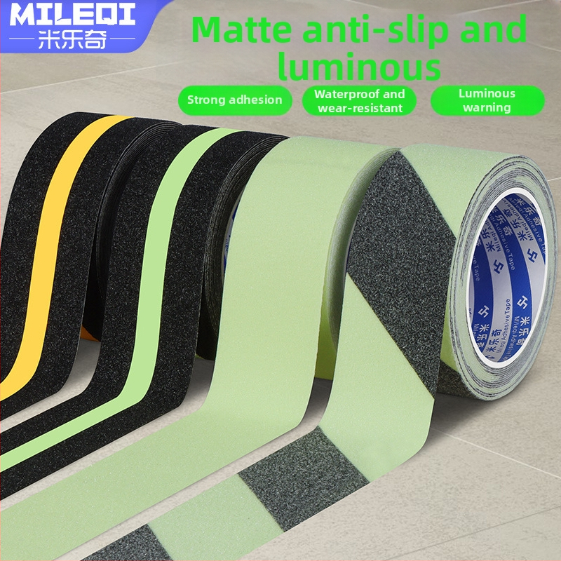 Foszforeszkáló matt felületű csúszásmentes lépcsőszalag, PVC alap, gumibasú ragasztó