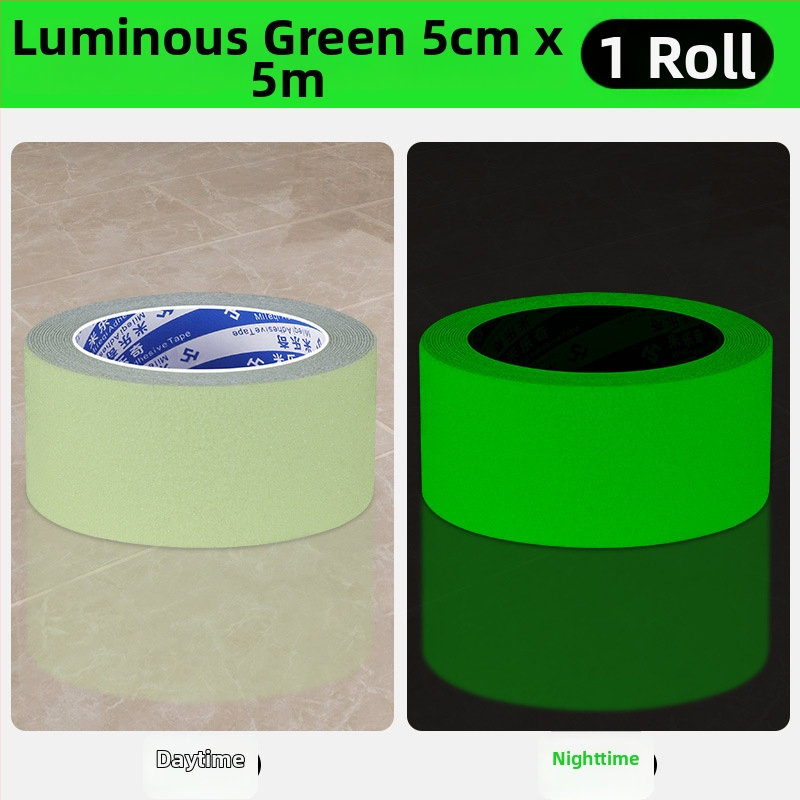 Foszforeszkáló matt felületű csúszásmentes lépcsőszalag, PVC alap, gumibasú ragasztó