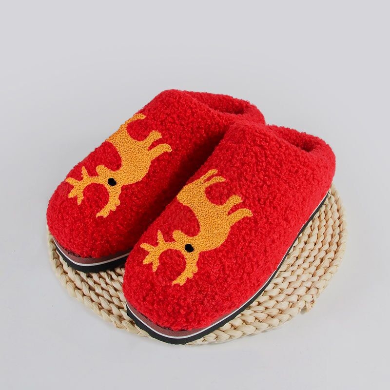 Домашни чехли от гума за вкъщи – не се хлъзгат, зима, пролет и есен, ежедневен стил, Ruzi niu