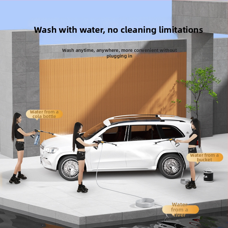 Bezdrôtové zariadenie na umývanie áut s vysokotlakým vodným lúčom – prenášateľné pre domáce a automobilové použitie, LB-902, 150W, 220V, tlak 2,5–25 MPa, hmotnosť 2,25 kg