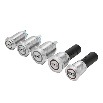 Μεταλλικός βομβητής 24V/12V με διακοπτόμενη/συνεχή λειτουργία 16/19/22 mm, ηχητικός και οπτικός συναγερμός με διακοπτόμενο φως που αναβοσβήνει