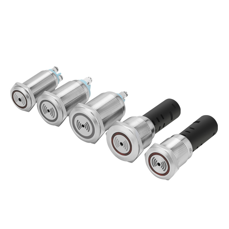 Μεταλλικός βομβητής 24V/12V με διακοπτόμενη/συνεχή λειτουργία 16/19/22 mm, ηχητικός και οπτικός συναγερμός με διακοπτόμενο φως που αναβοσβήνει