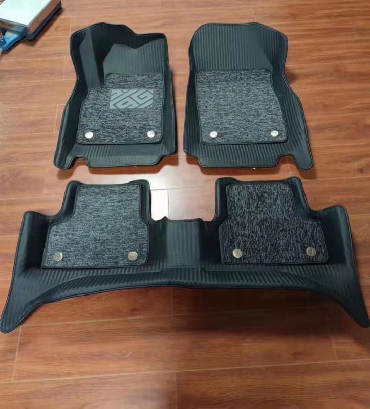 Кожени двуслойни автомобилни стелки за пода за специални автомобили, с персонализирана обработка и възможност за частна марка