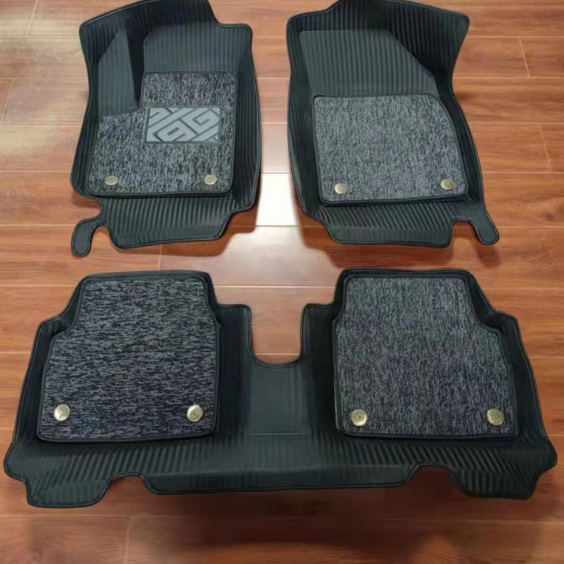 Кожени двуслойни автомобилни стелки за пода за специални автомобили, с персонализирана обработка и възможност за частна марка