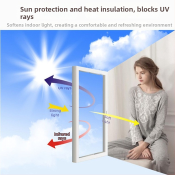Jednostrani prozorska folija za privatnost, samoljepljiva PET, zaštita od sunca i izolacija, moderni minimalistički stil, pogodna za dnevni boravak, spavaću sobu, vanjske prostore, balkon i komercijalne prostore