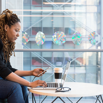 Polumjesečni elektrostatni PVC naljepnica za prozor s geometrijskim apstraktnim uzorkom za dnevni boravak i kupaonicu