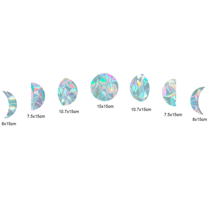 Polumjesečni elektrostatni PVC naljepnica za prozor s geometrijskim apstraktnim uzorkom za dnevni boravak i kupaonicu