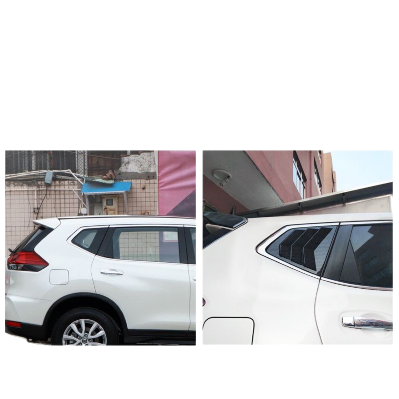 Crne dekorativne naljepnice za stražnje trokutaste prozore Nissan X-Trail (2014–2021)