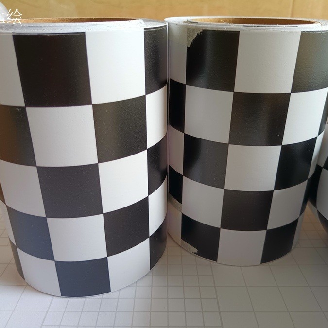 LIETUYING autocolante PVC pentru caroserie, model plaid, montaj prin lipire