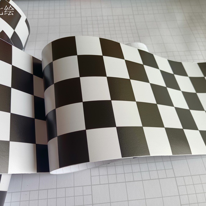 LIETUYING autocolante PVC pentru caroserie, model plaid, montaj prin lipire