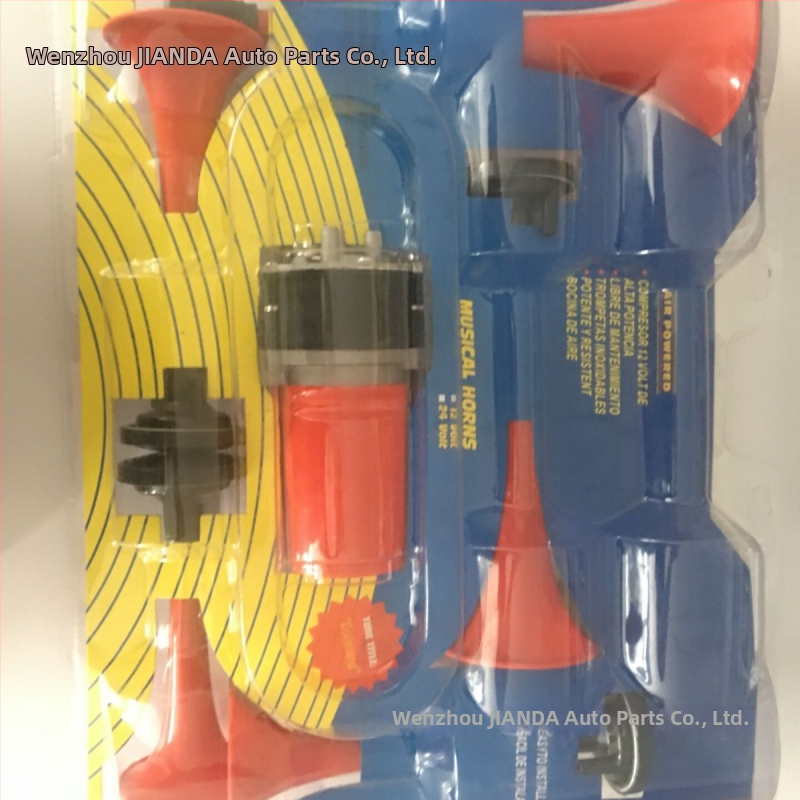 Петтръбен музикален автомобилен въздушен рог, 12V, модифициран