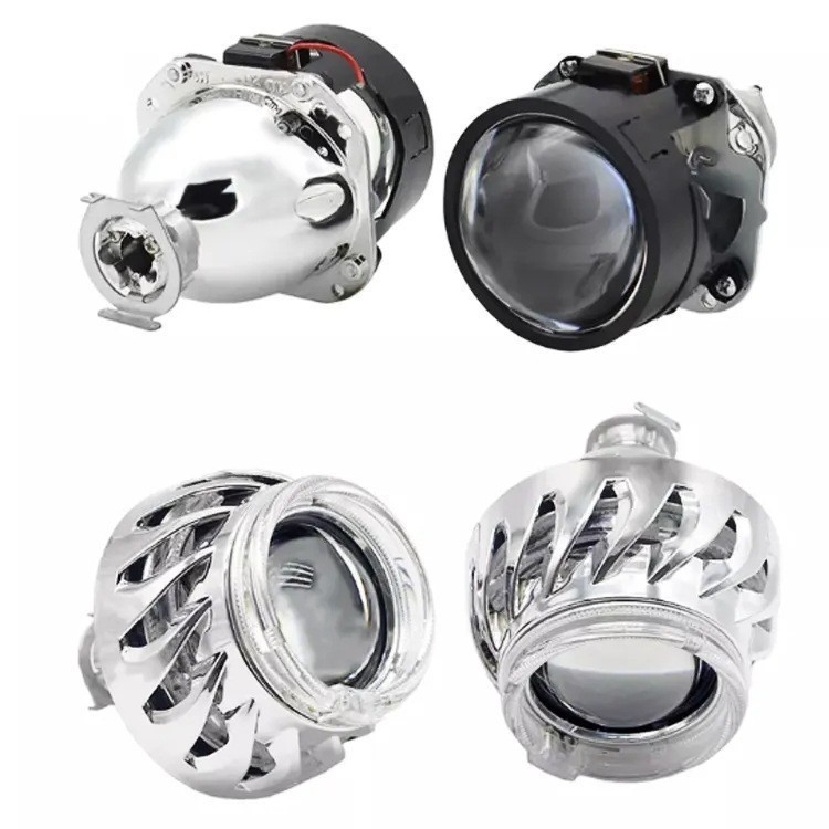 Faruri auto Iriver, marcă privată autorizată, cu carcasă integrată, ochi înger dubli și lentilă ochi de diavol rotund