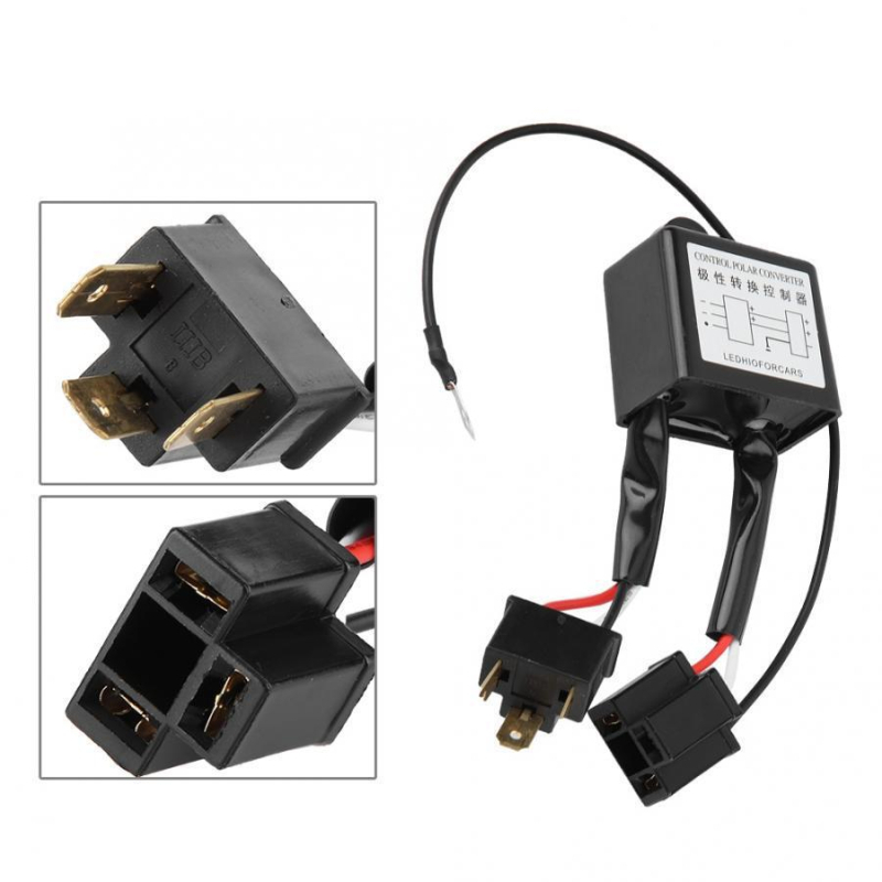 Ivery H4 LED pretvarač polariteta za svjetla s eliminatorom grešaka i dekoderom za HID/H4 xenon lampe (pozitivni i negativni pol)