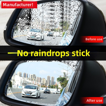 Fólia proti dažďu pre spätné zrkadlo auta, PET materiál, okrúhla, inštalácia v páre, vodeodolná a proti zahmlievaniu, s vysokým rozlíšením, odolná voči škrábaniu