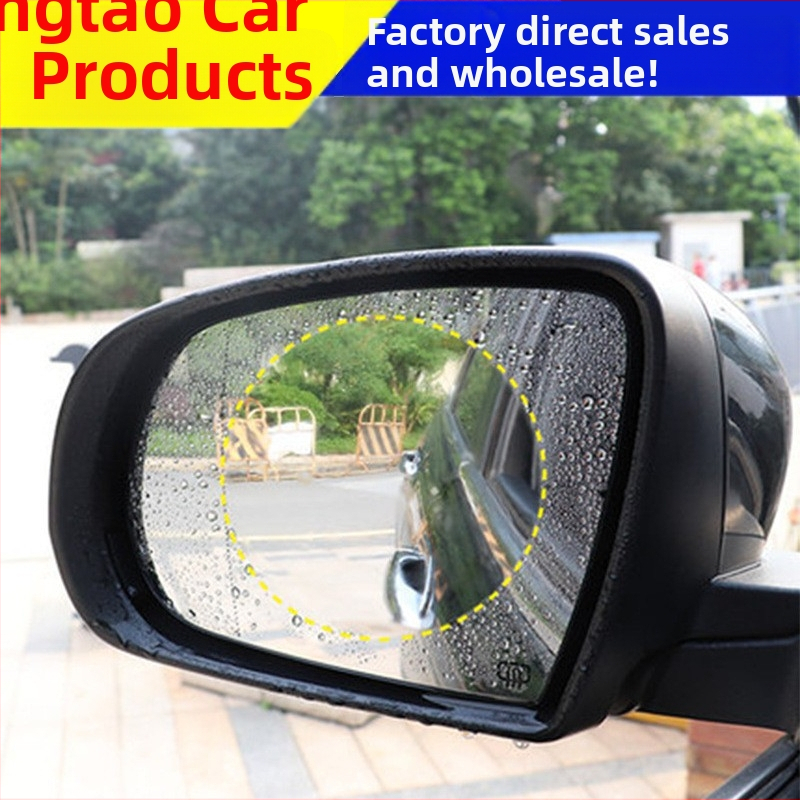 Fólia proti dažďu pre spätné zrkadlo auta, PET materiál, okrúhla, inštalácia v páre, vodeodolná a proti zahmlievaniu, s vysokým rozlíšením, odolná voči škrábaniu