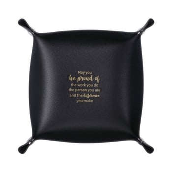 Сгъваема кожена тава със скрито закопчаване с тик-так в ъглите, кутия за съхранение на ключове за вход, удебелена PU кожа, устойчива на намачкване