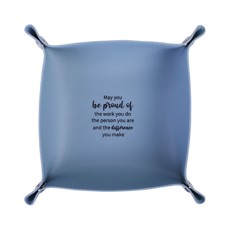 Сгъваема кожена тава със скрито закопчаване с тик-так в ъглите, кутия за съхранение на ключове за вход, удебелена PU кожа, устойчива на намачкване