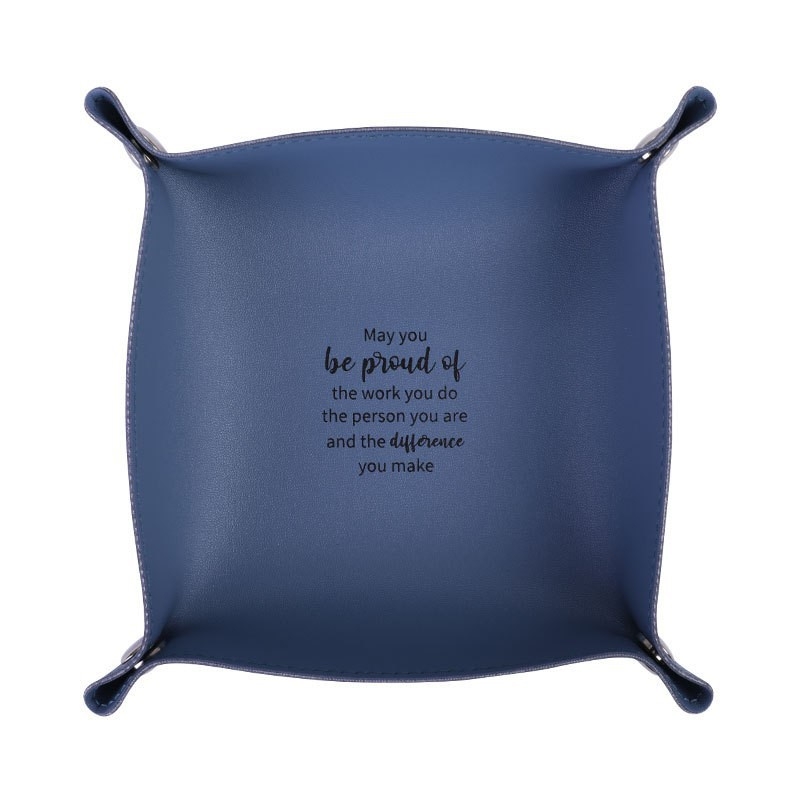 Сгъваема кожена тава със скрито закопчаване с тик-так в ъглите, кутия за съхранение на ключове за вход, удебелена PU кожа, устойчива на намачкване