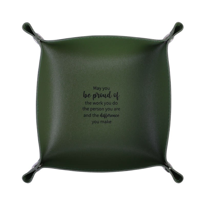 Сгъваема кожена тава със скрито закопчаване с тик-так в ъглите, кутия за съхранение на ключове за вход, удебелена PU кожа, устойчива на намачкване