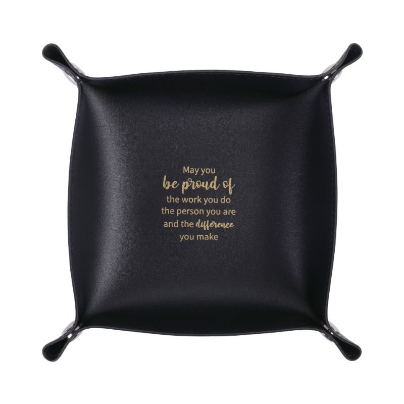 Сгъваема кожена тава със скрито закопчаване с тик-так в ъглите, кутия за съхранение на ключове за вход, удебелена PU кожа, устойчива на намачкване