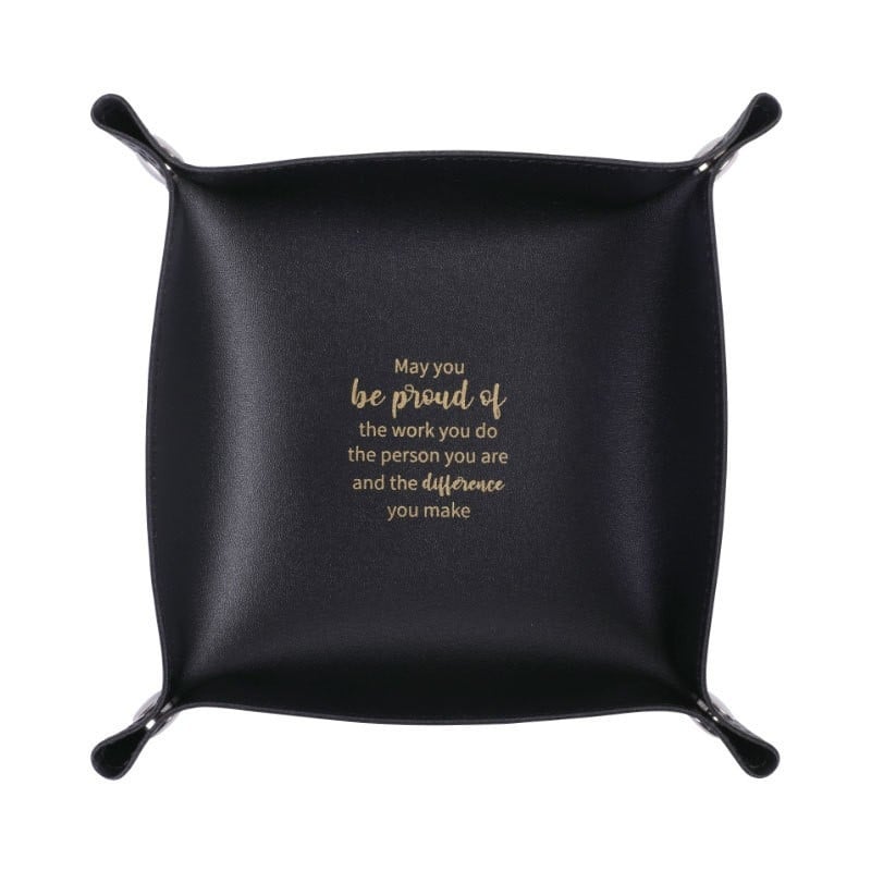 Сгъваема кожена тава със скрито закопчаване с тик-так в ъглите, кутия за съхранение на ключове за вход, удебелена PU кожа, устойчива на намачкване