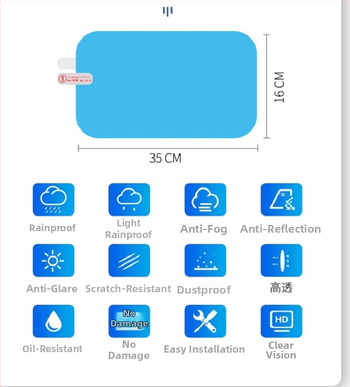 Dažďovzdorná membrána pre automobil; PP film, silné priľnutie, model Rainproof membrane