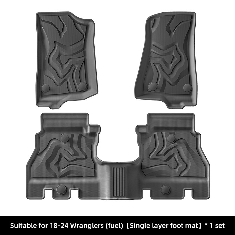 Covorașe de podea Jeep Wrangler 2018–2024, TPE ecologic, personalizate pentru potrivire perfectă, covoraș pentru portbagaj