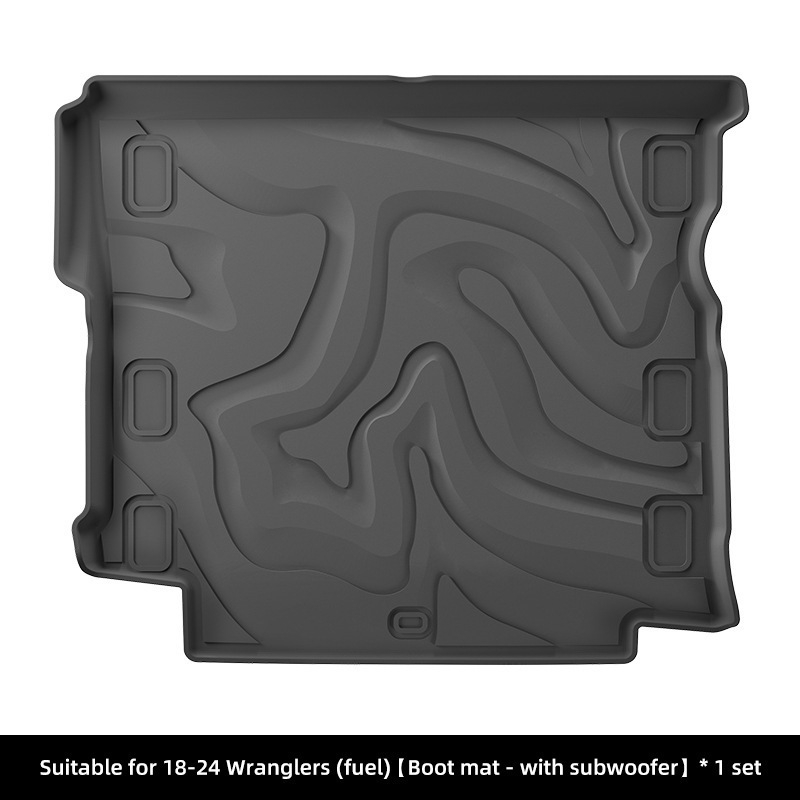 Covorașe de podea Jeep Wrangler 2018–2024, TPE ecologic, personalizate pentru potrivire perfectă, covoraș pentru portbagaj