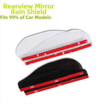 Deštný štít pre spätné zrkadlo auta – ABS plast, pevná priľnavosť, tvar: dažďová obočie, Model: Regular Fit