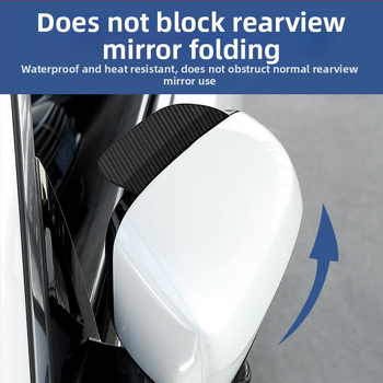 Univerzalni zaštitnik od kiše za stražnje ogledalo automobila s uzorkom karbonskih vlakana, PVC materijal, dvodijelni paket, Guangzhou porijeklo