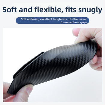 Univerzalni zaštitnik od kiše za stražnje ogledalo automobila s uzorkom karbonskih vlakana, PVC materijal, dvodijelni paket, Guangzhou porijeklo
