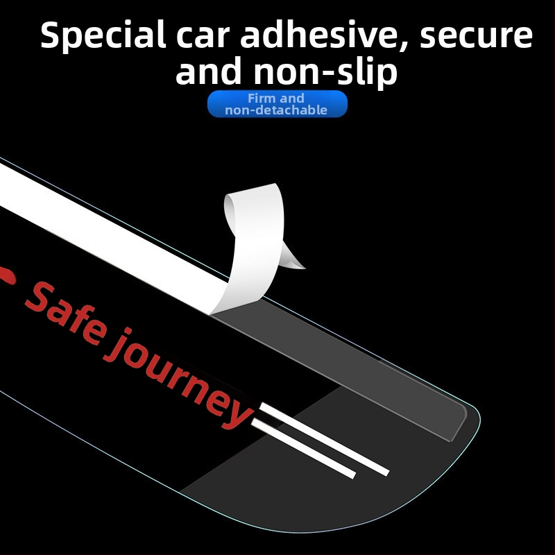 Priehľadný dažďový štít pre spätné zrkadlo auta — akryl, obojstranná páska, prispôsobiteľné, univerzálne