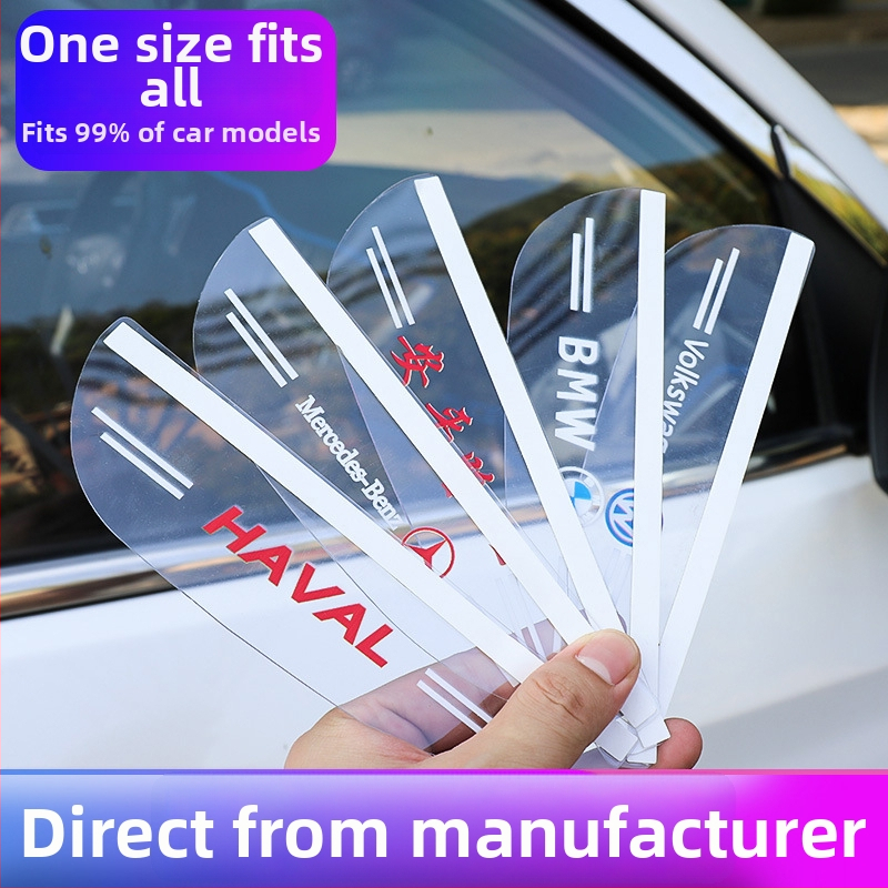 Priehľadný dažďový štít pre spätné zrkadlo auta — akryl, obojstranná páska, prispôsobiteľné, univerzálne