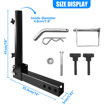 Montură pliabilă pentru steagul de pe spatele mașinii/remorcii — braț de montaj, conector de fixare, personalizare disponibilă