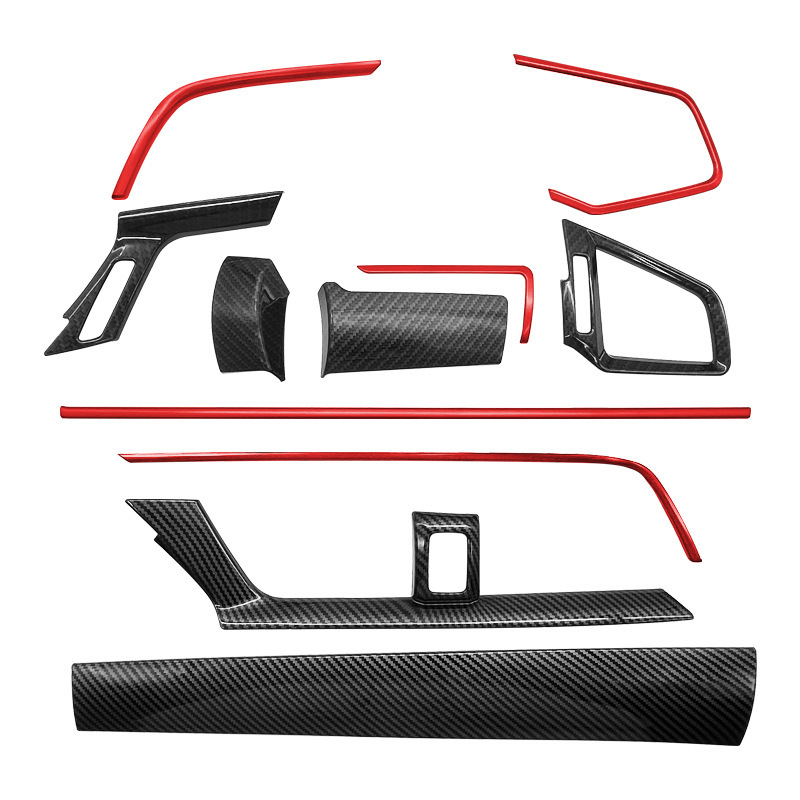 Dekorativni panel za izlaz zraka središnje konzole – izgled karbonskih vlakana, ABS, kompatibilan s Honda Civic 2016–2021, 10. generacija
