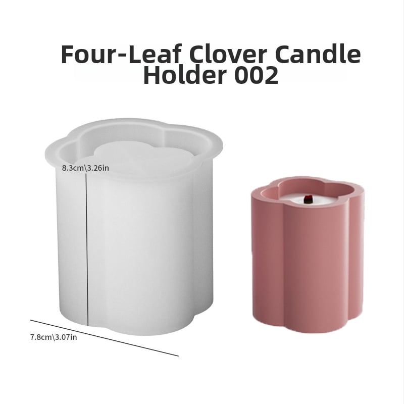 Formă din silicon pentru rășină și ipsos – design cilindric cu model floral pentru cupe de lumânare