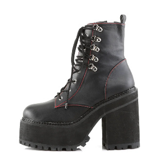 Pantofi Lolita cu platformă pentru cosplay — vârf ascuțit, partea superioară PU, platformă tip tort, toc foarte înalt (>8 cm)